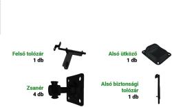  ASSERO Nagykapu tartozék szett horganyzott 0, 30 m x 0, 15 m x 0, 09 m