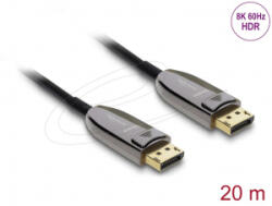 Delock aktív optikai DisplayPort kábel 8K 60Hz 40Gbps 20m (87117) (87117)