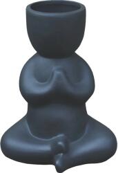  Fekete szobor kaspó 12, 5 cm x 17 cm