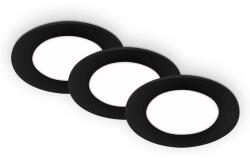 Briloner beépített LED spotlámpa 9W 350lm 4000K fekete átmérő 86 x 30 mm 3 db