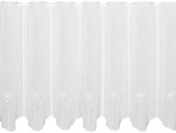  Vitrázsfüggöny V228 45 cm magas fehér virágos méteráru