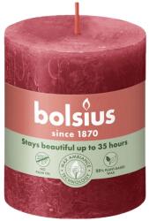 Bolsius Rustic Shine tömbgyertya 68 mm x 80 mm Delicate Red