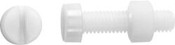  PZ Hengeres fejű menetes műanyag csavar fehér M4 x 20 mm 8 db + anya
