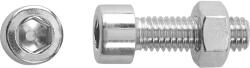  SW5 Hengeres fejű menetes csavar fehér horganyzott M6 x 30 mm 8 db + anyák