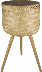  Bambusz virágcserép fa lábakkal PE zsákkal natúr 32 cm x 61 cm