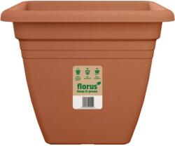 Florus Mediterran Quadro szögletes virágcserép 30 cm x 30 cm x 24 cm terra