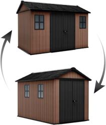 Keter Newton Plus wide 11x7, 5 barna kerti ház padlóval (612042)