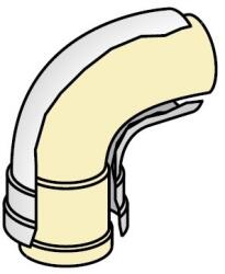 Fondital Alu/PPs koncentrikus füstcső könyök kondenzációs kazánhoz - 100/150 (F0CURVAXX18)