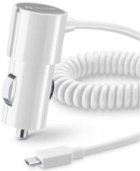Cellularline Încărcător auto Cellularline - Style Color, Micro USB, 5W, alb (CBRMUSBSMARTW)