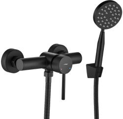 Laveo NOIA fali zuhanycsap zuhanyszettel, fekete (BNK_741D) - aquamixwebaruhaz