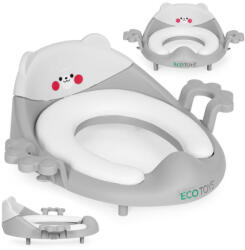  Wc szűkítő ülőke fülekkel puha párnával szürke (PP104_GREY)