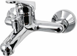  EuroStandard ECOLINE kádtöltő csaptelep - zuhanyszettel - fix falitartóval - KRÓM (4630128000) - aquamixwebaruhaz