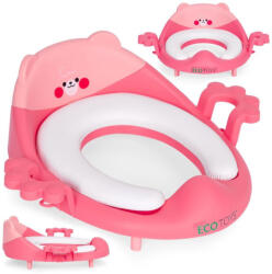  Wc szűkítő ülőke fülekkel puha párnával rózsaszín (PP104_PINK)