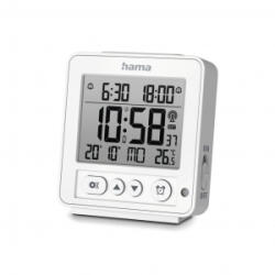 Hama Rhodes rádióvezérlésű ébresztőóra fehér (00185894) (00185894)