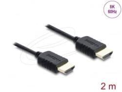 Delock Koaxiális High Speed HDMI kábel 8K 60Hz fonott borítással 2m (81682) (81682)