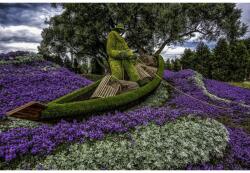 MÉDIA Öntapadó és mosható falfestmény Park hegedűkkel, 250 x 150 cm (FOTOTAP4544)