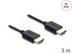 Delock Koaxiális High Speed HDMI kábel 8K 60Hz fonott borítással 3m (81683) (81683)