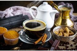 MÉDIA Öntapadó és mosható falfestmény Összetétel65 Kávé, rusztikus elrendezés, 250 x 150 cm (FOTOTAP8112)