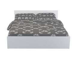 Meble Stolarz Pietro II NEW Kétszemélyes Ágykeret Ágyráccsal, Adormo Smart II New 15 cm-es Matraccal - 160x200 cm, Fehér