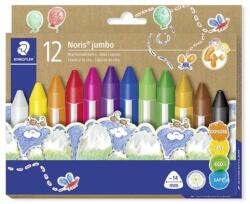 STAEDTLER Zsírkréta, vastag, háromszögletű, STAEDTLER "Noris(R) jumbo 228 14", 12 különböző szín (228 14 C12 PE)
