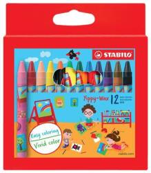 STABILO Zsírkréta, STABILO Yippy-wax, 12 különböző szín (2812)