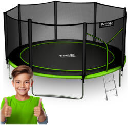 Neo-Sport Kerti trambulin 13ft/404cm külső hálóval és létrával Neo-Sport (N13Z231)