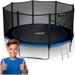 Neo-Sport Kerti trambulin 12ft/374cm külső hálóval és létrával Neo-Sport (N12Z221)