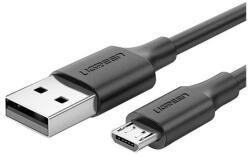 UGREEN adatkábel, usb - microusb, 2.4a, gyorstöltő, 200cm, fekete (US289)