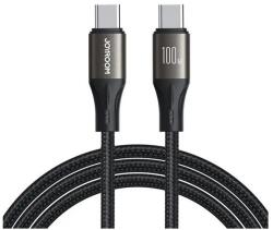 JOYROOM light-speed adatkábel, type-c - type-c, 100w, pd gyorstöltő, 120cm, törésgátló, fekete (SA25-CC5_B)