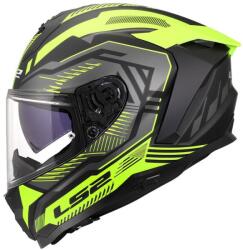 LS2 FF817 Challenger II Dravix zárt motoros bukósisak matt H-V sárga