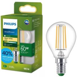 Philips LED izzó ULTRAEFFICIENT VINTAGE Philips P45 E14/3, 8W/230V 2700K 872110305205600 (P7367)
