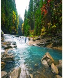 MÉDIA Öntapadó és mosható falfestmény Cascada54 Vízesés a folyón, 150 x 205 cm (FOTOTAP5620)