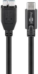 Goobay Kábel, Goobay, USB-C/Micro-B 3.0, 0, 6 m, fekete (67995)