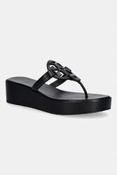Tory Burch șlapi pentru femei, din piele Miller Wedge PPY2-KLD0HO_99X (159829.006)