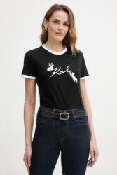 Karl Lagerfeld tricou din bumbac IKON PPY2-TSD076_99X (B1W17040)