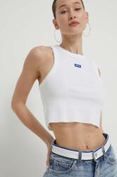 HUGO Blue crop top pentru femei din bumbac cu elastan Baby Tank_B PPYH-TSD0OR_00X (50511450)