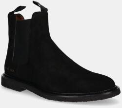 Common Projects magasszárú cipő velúrból Chelsea in Waxed Suede - fekete Férfi 46