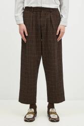 Universal Works nadrág gyapjú keverékből - zöld 36