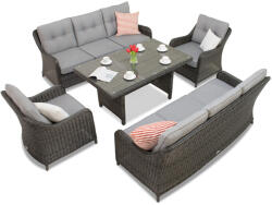Garden Point Toledo Apetito 8 nagy kerti bútor szett, antracit (GAP132-8)