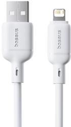 Baseus Cablu de date Baseus Silky Series P10377702213-00, USB - Lightning, 20 W, 1m (Alb) (P10377702213-00)