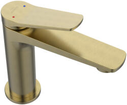 INVENA Alonia mosdócsaptelep click-clack leeresztővel, szálcsiszolt arany BU-70-009-V (BU-70-009-V)