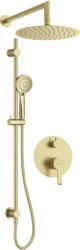 Deante Arnika egykaros falsík alatti zuhanyrendszer esőztető fejzuhannyal, szálcsiszolt arany NAC R6QP (NAC_R6QP)