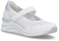 RIEKER Remonte női tépőzáras fehér bőr éktalpú félcipő D0T21-80