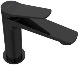 INVENA Alonia mosdócsaptelep click-clack leeresztővel, fényes fekete BU-70-004-V (BU-70-004-V)