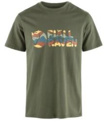 Fjall Raven Multicolor Logo T-Shirt Men Tricou cu mânecă scurtă Laurel Green M