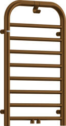 Deante Silia kombinált fürdőszobai acél radiátor 500x850 törölközőtartó kampóval, matt barna AGI CG31 (AGI_CG31)