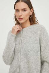 American Vintage gyapjú kardigán - szürke L