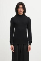 Visvim gyapjú pulóver SOLAR WAFFLE SKIVVY - fekete XL