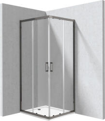 Deante Funkia Evo szögletes 80x90 cm zuhanykabin zuhanytálcával, titán profilszín KYCPD089P (KYCPD089P)