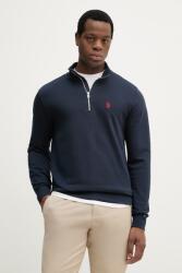 U. S. Polo Assn U. S. Polo Assn. férfi pamut melegítőfelső DHM LB 1/4 ZIP - sötétkék M